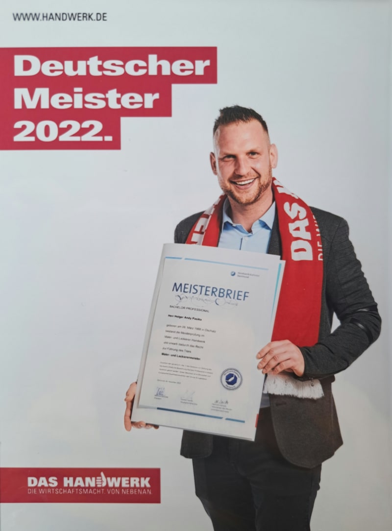 Meisterbrief Andy Pasika